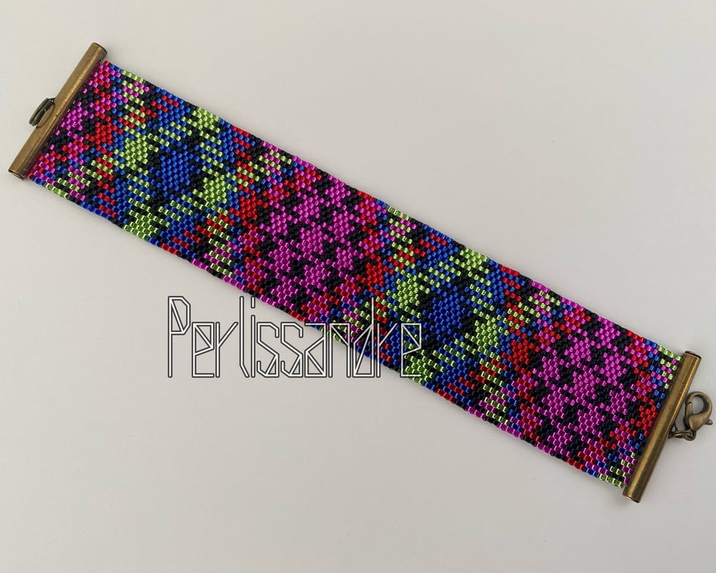 DOUBLE X Plaid - Bracelet - Beading Pattern