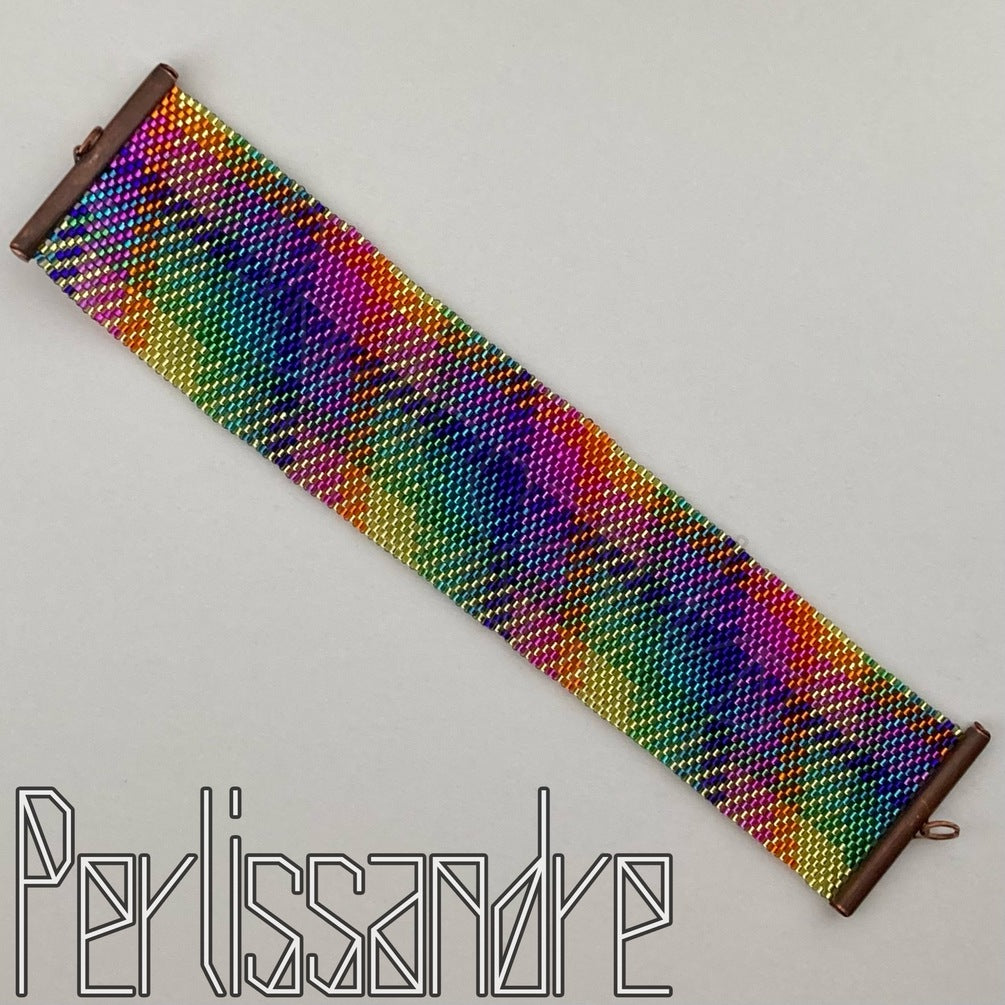 Chroma #1 Bracelet Beading Plaid Pattern