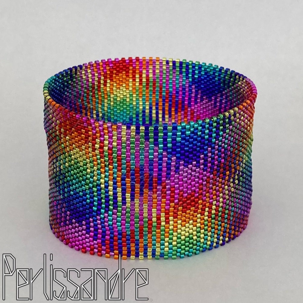 ROYGBIV - Beading Plaid Pattern - Bangle and Bracelet