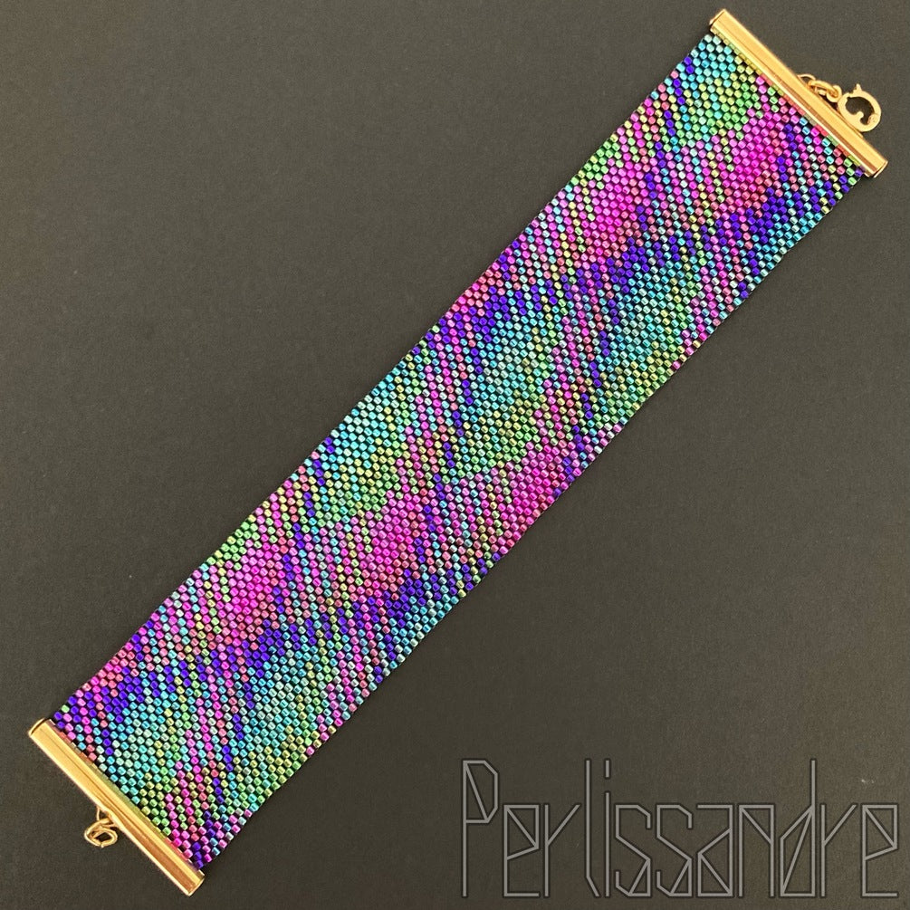 CALYPTE ANNA Bracelet -  Beading Plaid Pattern