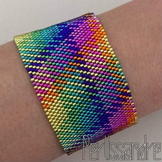 Chroma #1 Bracelet Beading Plaid Pattern