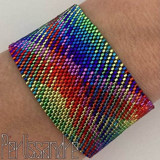 Chroma #2 Bracelet Beading Plaid Pattern