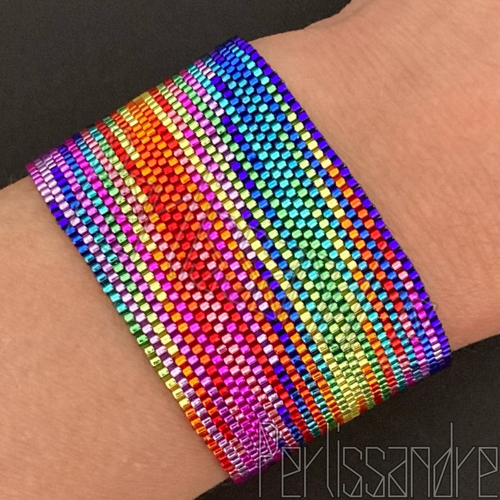 RAINBOW ARROWS Bracelet Beading Pattern