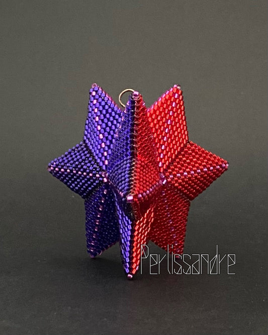 Trio de Stars Christmas Ornament Beading Tutorial